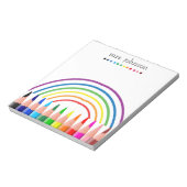 Persoonlijk Potlood Regenboog Leraar Notitieblok (Linkerzijde)