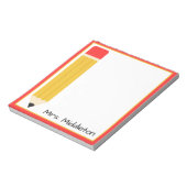 Persoonlijk Potlood Voor De Leraar Notitieblok (Linkerzijde)