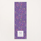 Persoonlijk PRECIOUS2GOD Mauve Bloemend Monogram Yogamat (Voorkant)