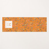 Persoonlijk PRECIUS2GOD Oranje Floral Monogram Yogamat (Voorkant (horizontaal))