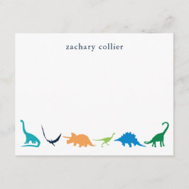 Persoonlijk Preppy Dinosaur Thank You Schrijfpapie Bedankkaart
