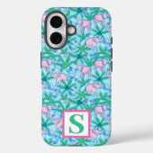 Persoonlijk preppy olifant patroon monogram Case-Mate iPhone case (Achterkant)
