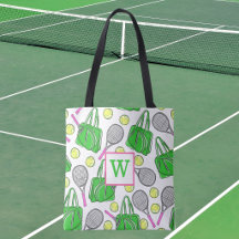Persoonlijk Preppy Tennis Patroon Monogram
