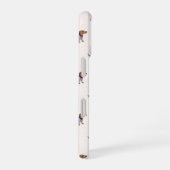 Persoonlijk Preppy Zacht Dachshund Hond Patroon iPhone 16 Hoesje (Rechterkant)