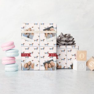 Persoonlijk Preppy Zacht Konijnachtig Sausagehond Cadeaupapier