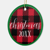 Persoonlijk Prettig Kerstfeest - Kerstbal Keramisch Ornament (Links)