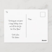 Persoonlijk Prettig Kerstfeest Van Ons Huis Briefkaart (Achterkant)