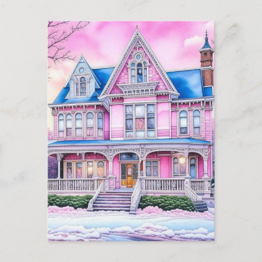 Persoonlijk Prettig Kerstfeest Van Ons Huis Briefkaart (Voorkant)