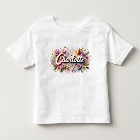 Persoonlijk Princess Bloom Kids T-shirt (Voorkant)