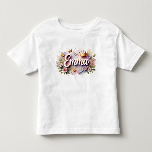 Persoonlijk Princess Bloom Kinder T-Shirt (Voorkant)