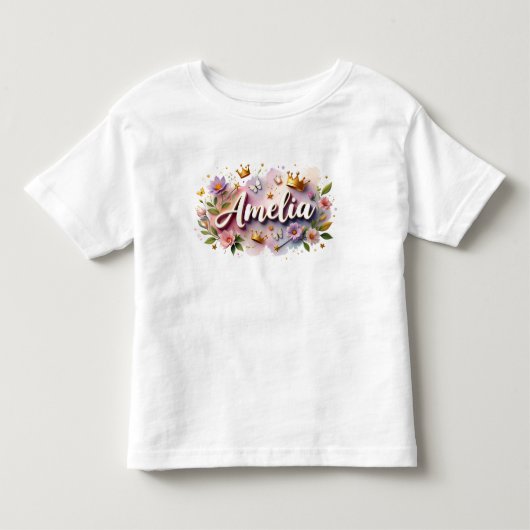 Persoonlijk Princess Bloom Kinderen T-Shirt (Voorkant)