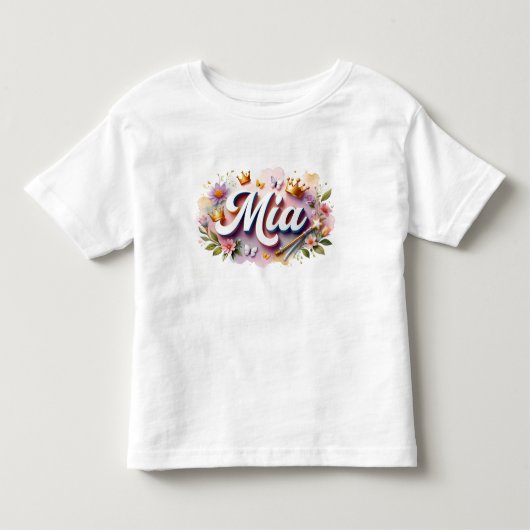 Persoonlijk Princesse Bloem Kids T-Shirt (Voorkant)