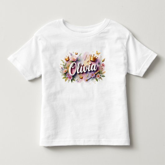 Persoonlijk Princesse Bloem Kids T-Shirt (Voorkant)