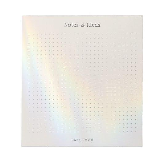 Persoonlijk prisma regenboog esthetisch stippenras notitieblok (Voorkant)