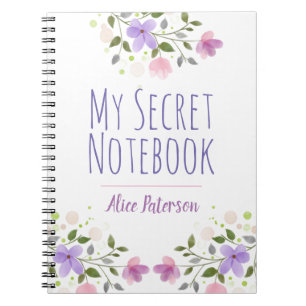 Persoonlijk prive-notitieboekje met bloemen notitieboek