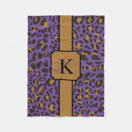 Persoonlijk proefpatroon van Leopard Jaguar Animal Fleece Deken