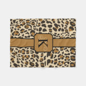 Persoonlijk proefpatroon van Leopard Jaguar Animal Fleece Deken (Voorkant (Horizontaal))
