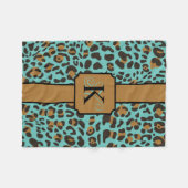 Persoonlijk proefpatroon van Leopard Jaguar Animal Fleece Deken (Voorkant (Horizontaal))