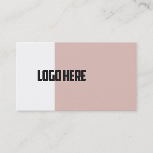 Persoonlijk professioneel Roos Roze Elegant Logo Visitekaartje (Voorkant)