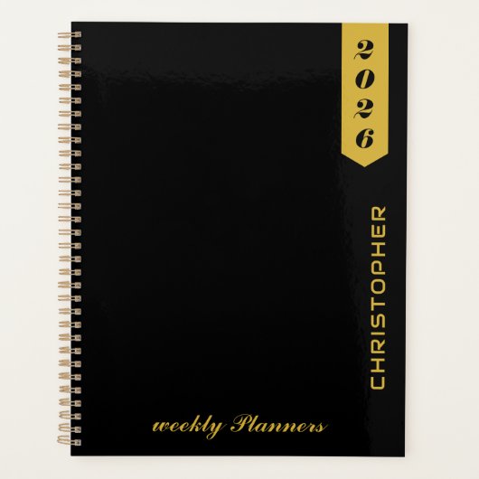 Persoonlijk Professioneel Script Elegant Ontwerp Planner (Voorkant)