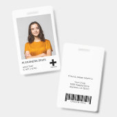 Persoonlijk Professioneel Werknemerslogo & Foto Badge (Voor- en achterkant)