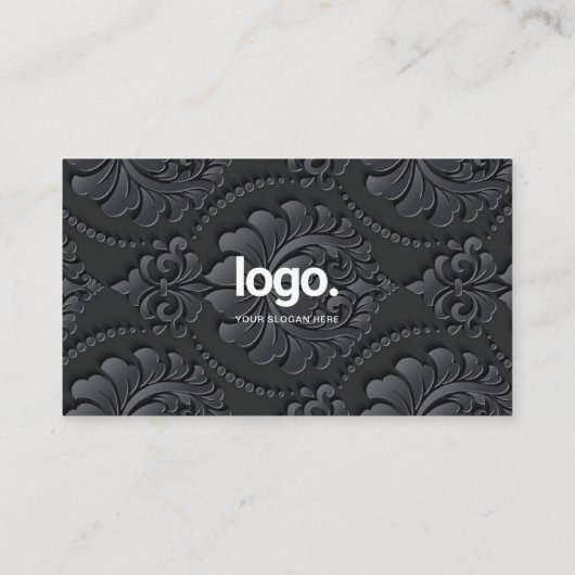 Persoonlijk Professioneel Zwart Elegant Visitekaar Visitekaartje (Achterkant)