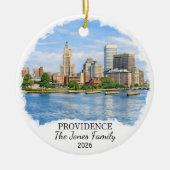 Persoonlijk Providence-sieraad, Rhode Island Keramisch Ornament (Voorkant)