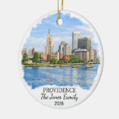 Persoonlijk Providence-sieraad, Rhode Island Keramisch Ornament (Links)
