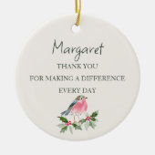 Persoonlijk PSW Kerst Geschenk Bedankt Keramisch Ornament (Voorkant)