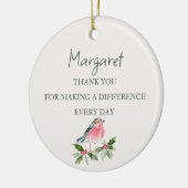 Persoonlijk PSW Kerst Geschenk Bedankt Keramisch Ornament (Links)
