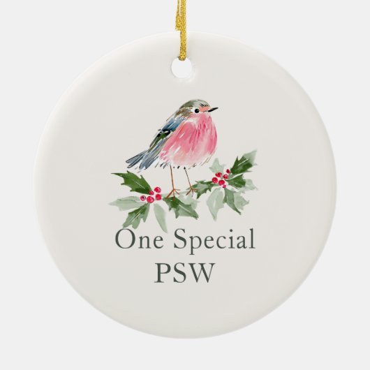 Persoonlijk PSW Kerst Geschenk Bedankt Keramisch Ornament (Achterkant)
