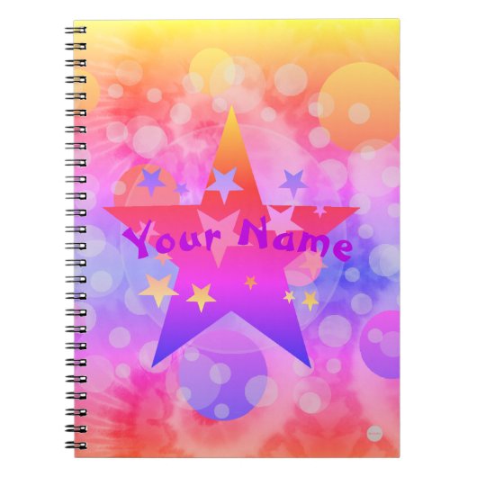 Persoonlijk psychedelisch notitieboek voor meisjes (Voorkant)