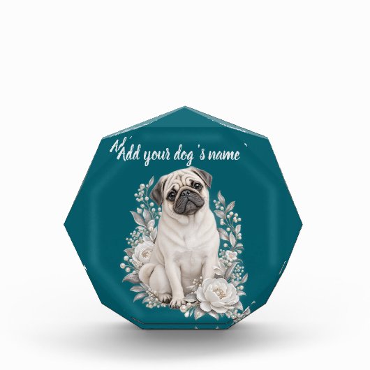 Persoonlijk pug-blok fotoblokken (Voorkant)