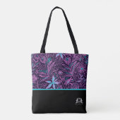 Persoonlijk QMBH Paars Paisley Tote Bag (Achterkant)