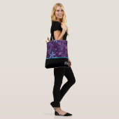 Persoonlijk QMBH Paars Paisley Tote Bag (Op model)