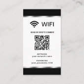 Persoonlijk QR-code WiFi-netwerk en wachtwoord Visitekaartje (Achterkant)