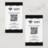 Persoonlijk QR-code WiFi-netwerk en wachtwoord Visitekaartje (Voorkant / Achterkant)