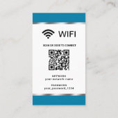 Persoonlijk QR-code WiFi-netwerk en wachtwoord Visitekaartje (Achterkant)