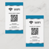 Persoonlijk QR-code WiFi-netwerk en wachtwoord Visitekaartje (Voorkant / Achterkant)