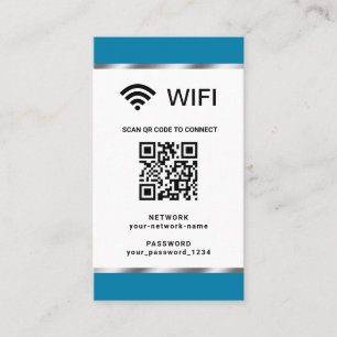 Persoonlijk QR-code WiFi-netwerk en wachtwoord Visitekaartje