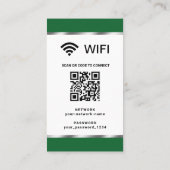 Persoonlijk QR-code WiFi-netwerk en wachtwoord Visitekaartje (Achterkant)