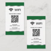 Persoonlijk QR-code WiFi-netwerk en wachtwoord Visitekaartje (Voorkant / Achterkant)