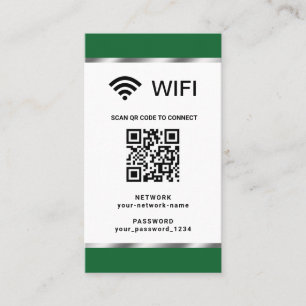 Persoonlijk QR-code WiFi-netwerk en wachtwoord Visitekaartje