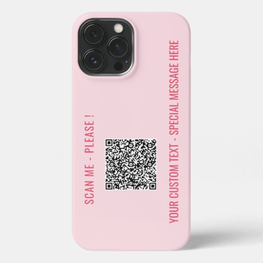 Persoonlijk QR-tekstbericht van de Code iPhone Hoesje (Achterkant)
