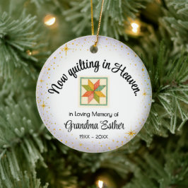 Persoonlijk Quilter-herdenkingssieraad Keramisch Ornament