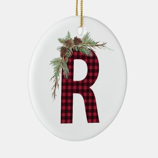Persoonlijk R-Monogram Ornament (Rechts)