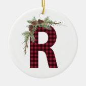 Persoonlijk R-Monogram Ornament (Voorkant)