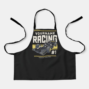 Persoonlijk race team snel raceauto coureur  schort