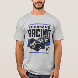 Persoonlijk race-team snelle raceauto-coureur t-shirt