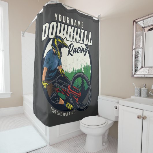 Persoonlijk racistisch circuit voor neerhalen douchegordijn (In situ)